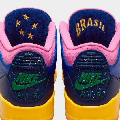 Air Jordan Retro 3 Basketball Shoes - Racer Blue/Lucky Green/Blue Void/Varsity Maize - view 3