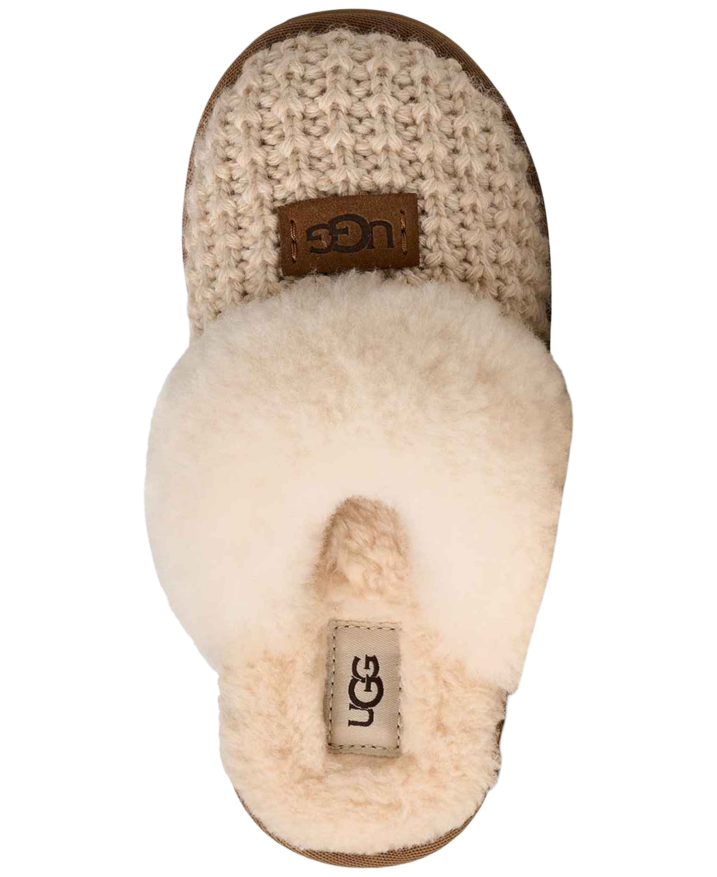 UGG® Kids Cozy II Knit Slip-On Slippers - Cream