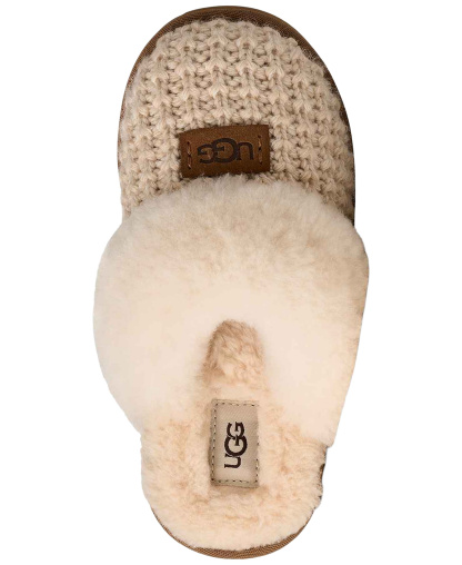 UGG® Kids Cozy II Knit Slip-On Slippers - Cream
