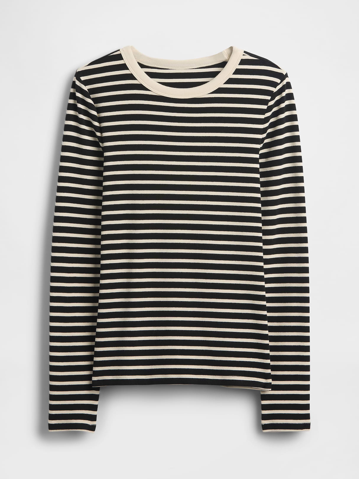 Modern Crewneck T-Shirt - Black & white stripe