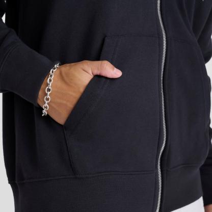 Men's Nithtke Club Fleece Embroidered Premium Full-Zip Hoodie - Part 2 - Black/Black/White
