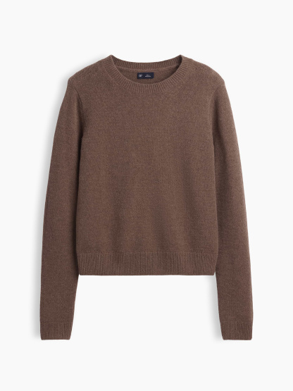 CashSoft Crew Sweater - Cool brown heather