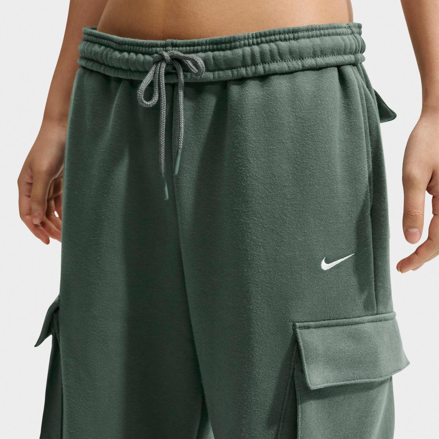 Women's Nithtke Studio Fleece Medium-Weight High-Rise Oversized Cargo Pants - Camo Green/Sail