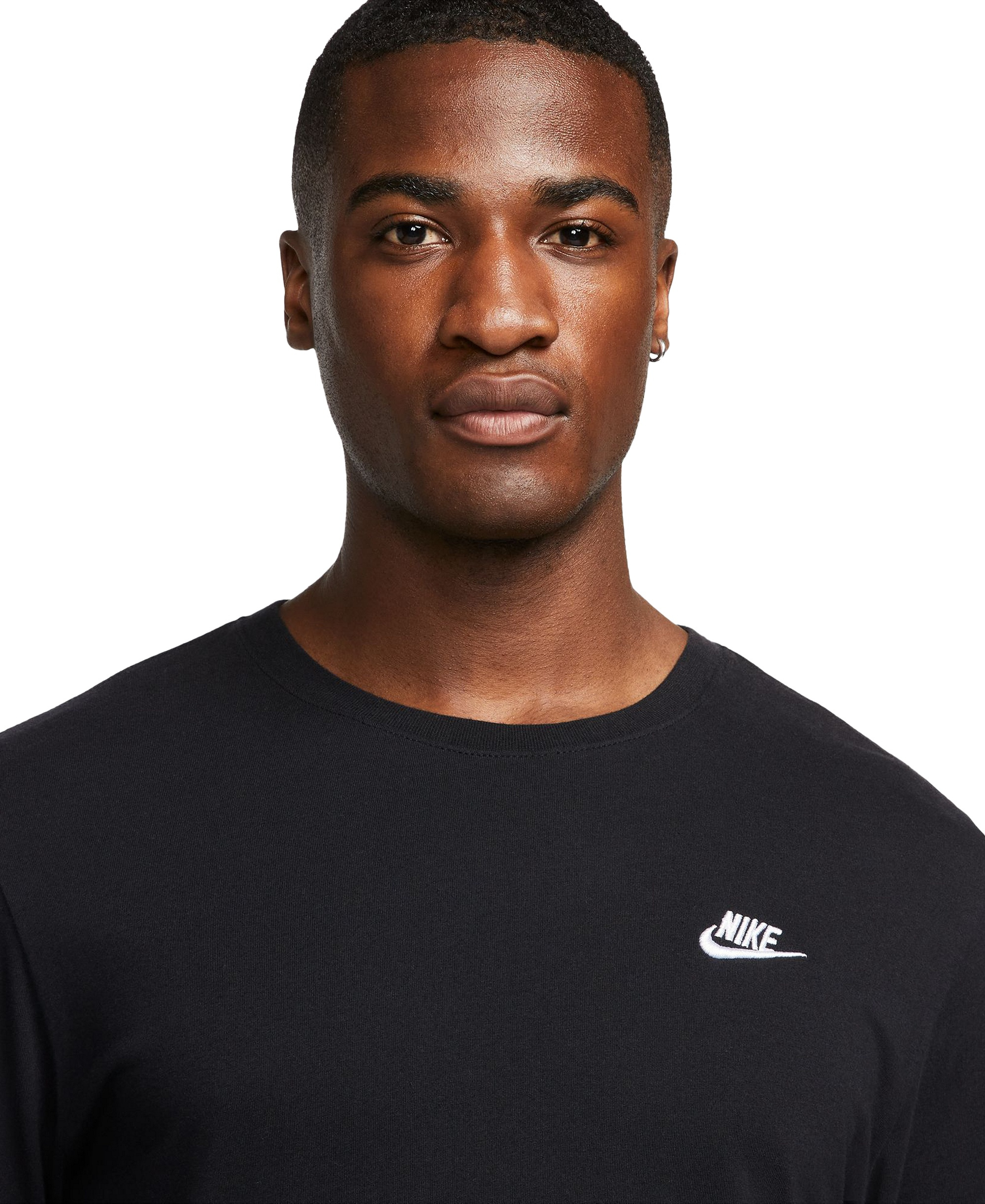 Nike Men's Sportswear Club Long-Sleeve T-Shirt - Black