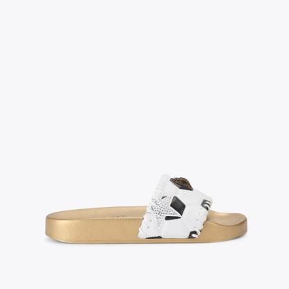 Kurt Geiger London Meena Eagle Soccer Slide - White