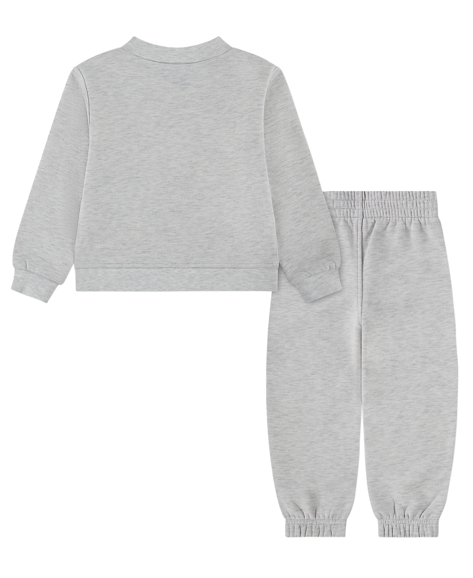 Jordan Boys' 4-7 Striped Fleece Long-Sleeve Top and Pants, 2-Piece Set - NEUTRAL GREY HEATHER