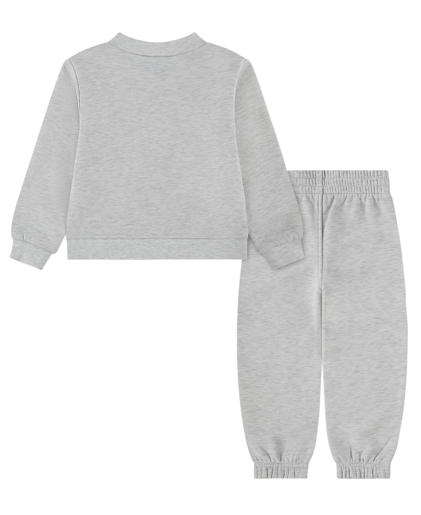 Jordan Boys' 4-7 Striped Fleece Long-Sleeve Top and Pants, 2-Piece Set - NEUTRAL GREY HEATHER