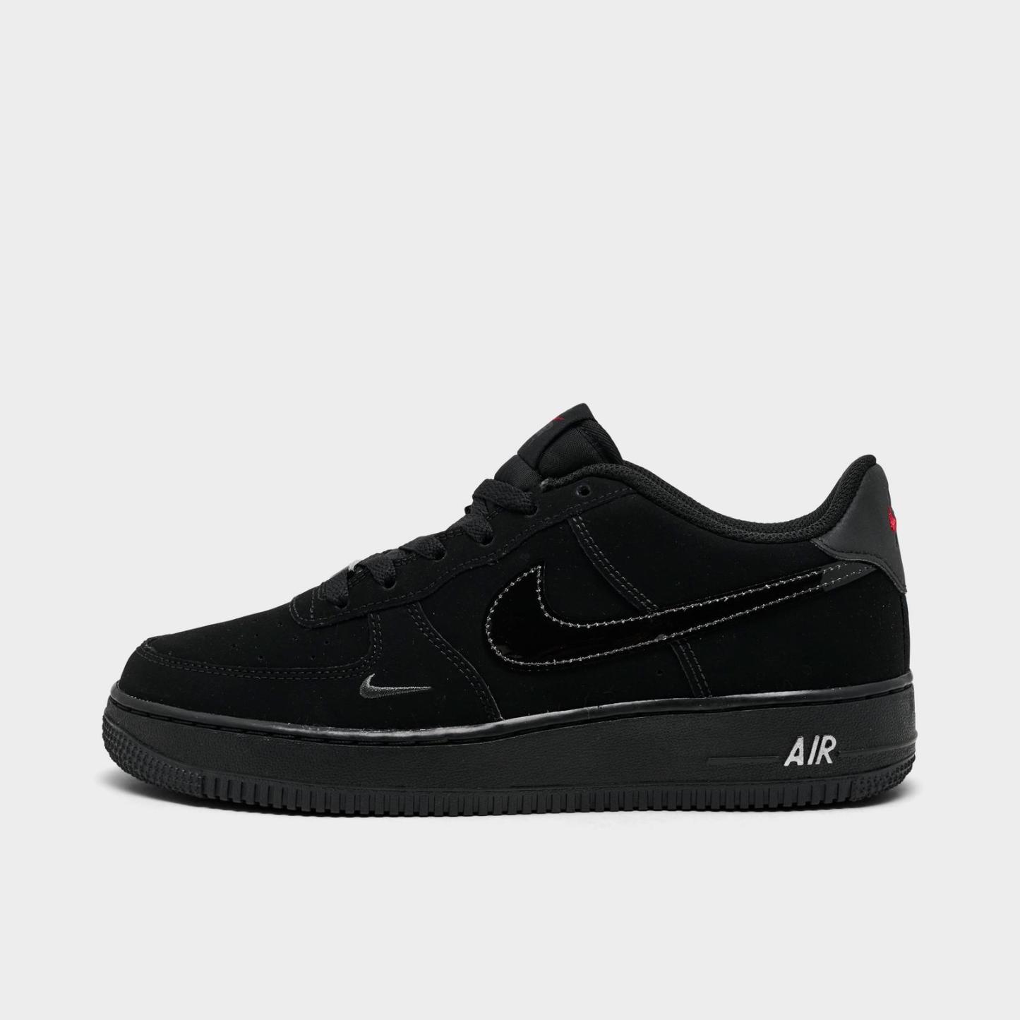Big Kids' Nike Air Force 1 Low Casual Shoes - Black/Dark Smoke