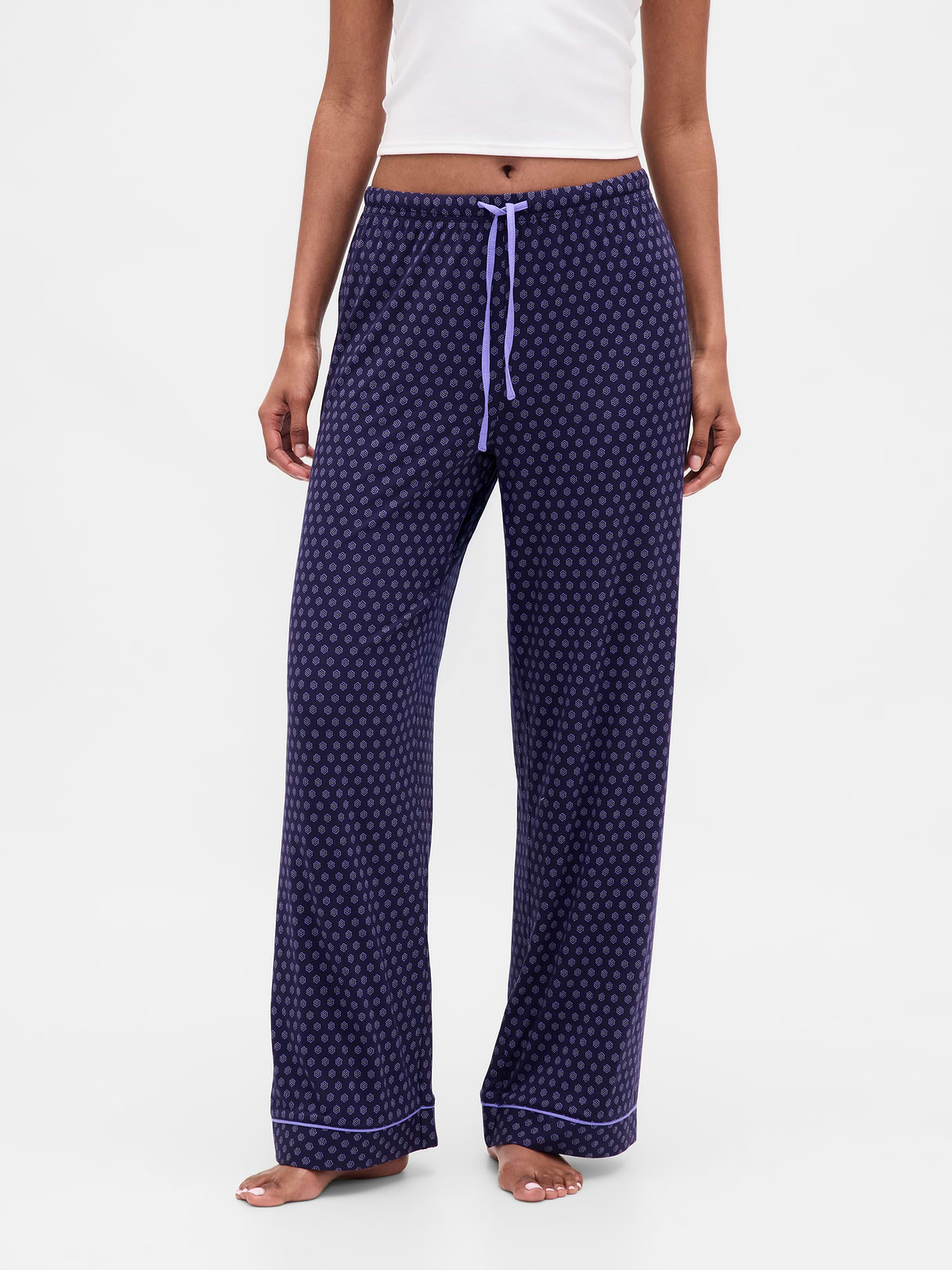 SoftMade Modal PJ Pants - Blue foulard