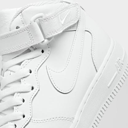 Big Kids' Nithtke Air Force 1 MId '07 LE Casual Shoes - White/White - Detail shot