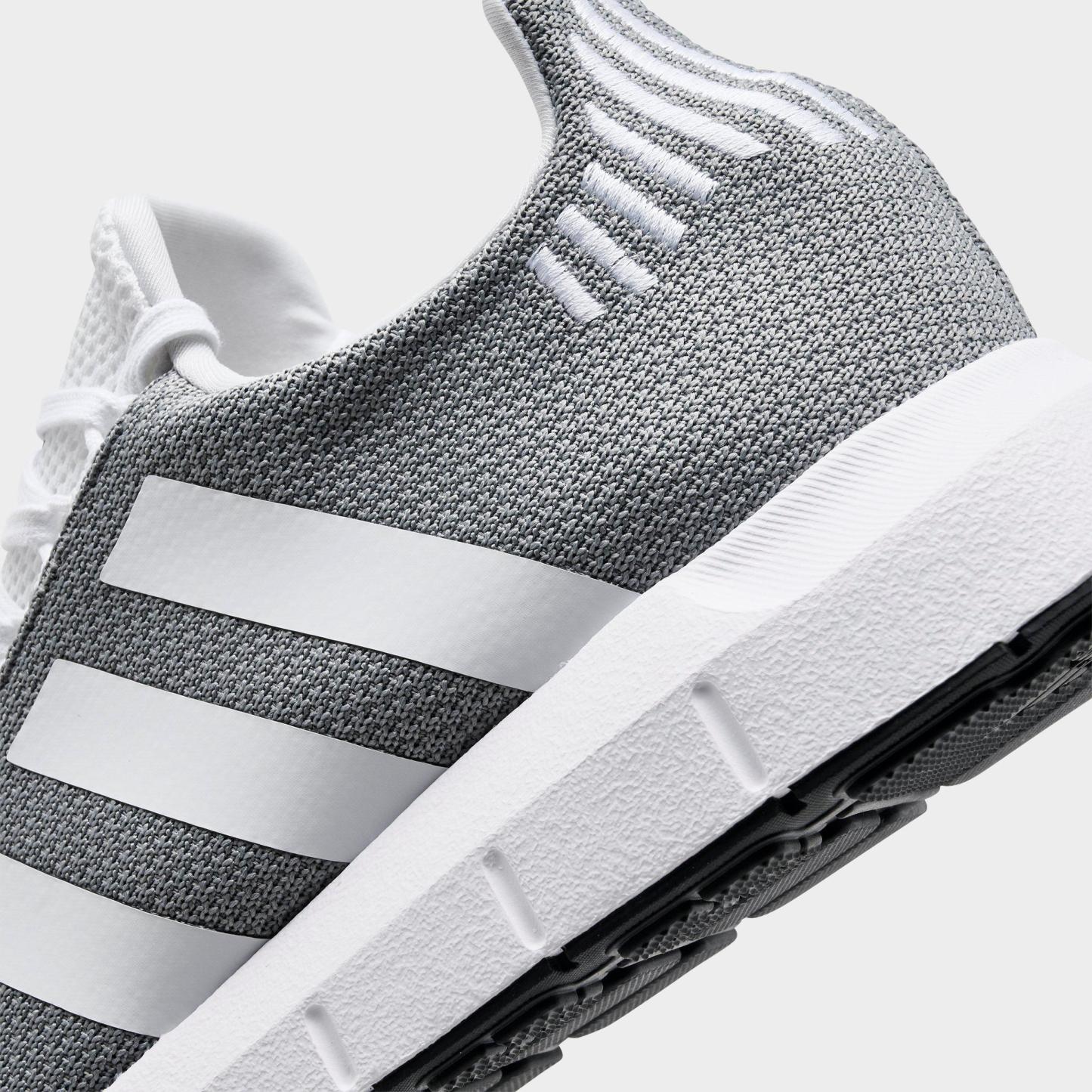 Men's adidas Originals Swift Run 1.0 Casual Shoes - Grey/Footwear White/Core Black - Detail shot