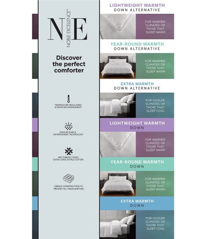 Noble Excellence Lightweight Warmth Down Alternative Comforter Duvet Insert - White - view 5