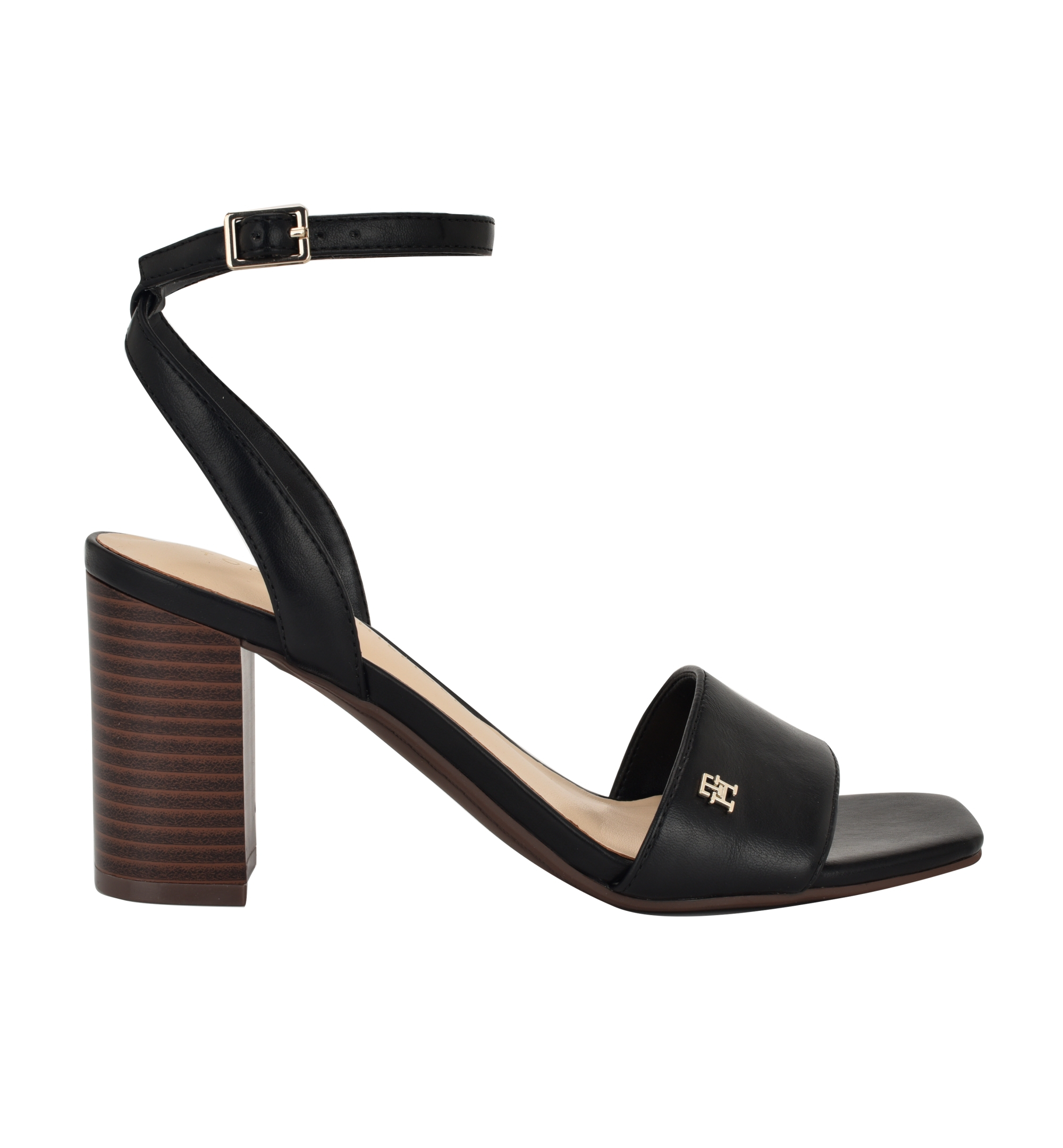 Tommy Hilfiger Women's Skilars High Block Heel Sandals - Black