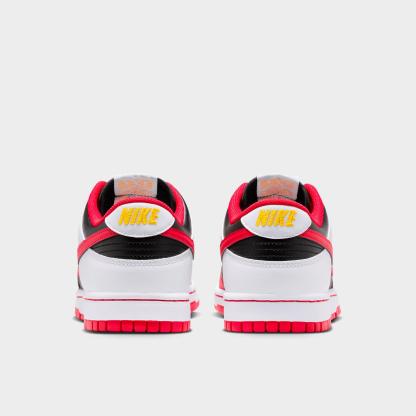 Men's Nithtke Dunk Low Retro Casual Shoes - Part 3 - Black/White/University Gold/University Red - Back view