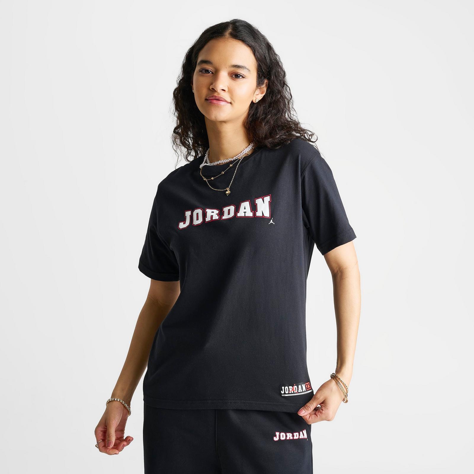 Women's Jordan Varsity Graphic T-Shirt - Black/White - view 3
