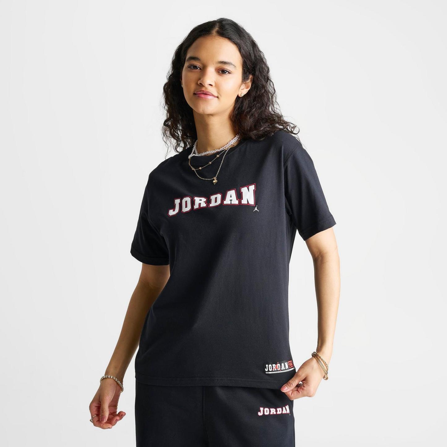 Women's Jordan Varsity Graphic T-Shirt - Black/White - view 3