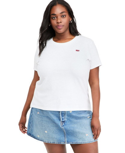 Levi's Women's The Perfect Crew Neck Cotton T-Shirt - White
