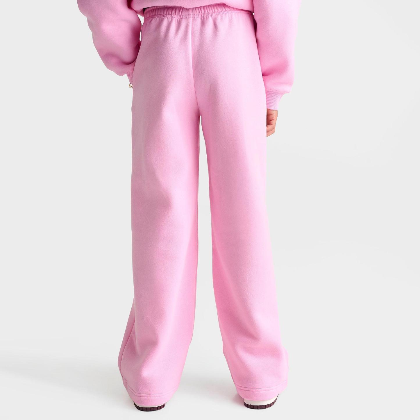 Girls' Big Kids' Nithtke Sportswear Studio Fleece Open Hem Sweatpants - Pink Rise