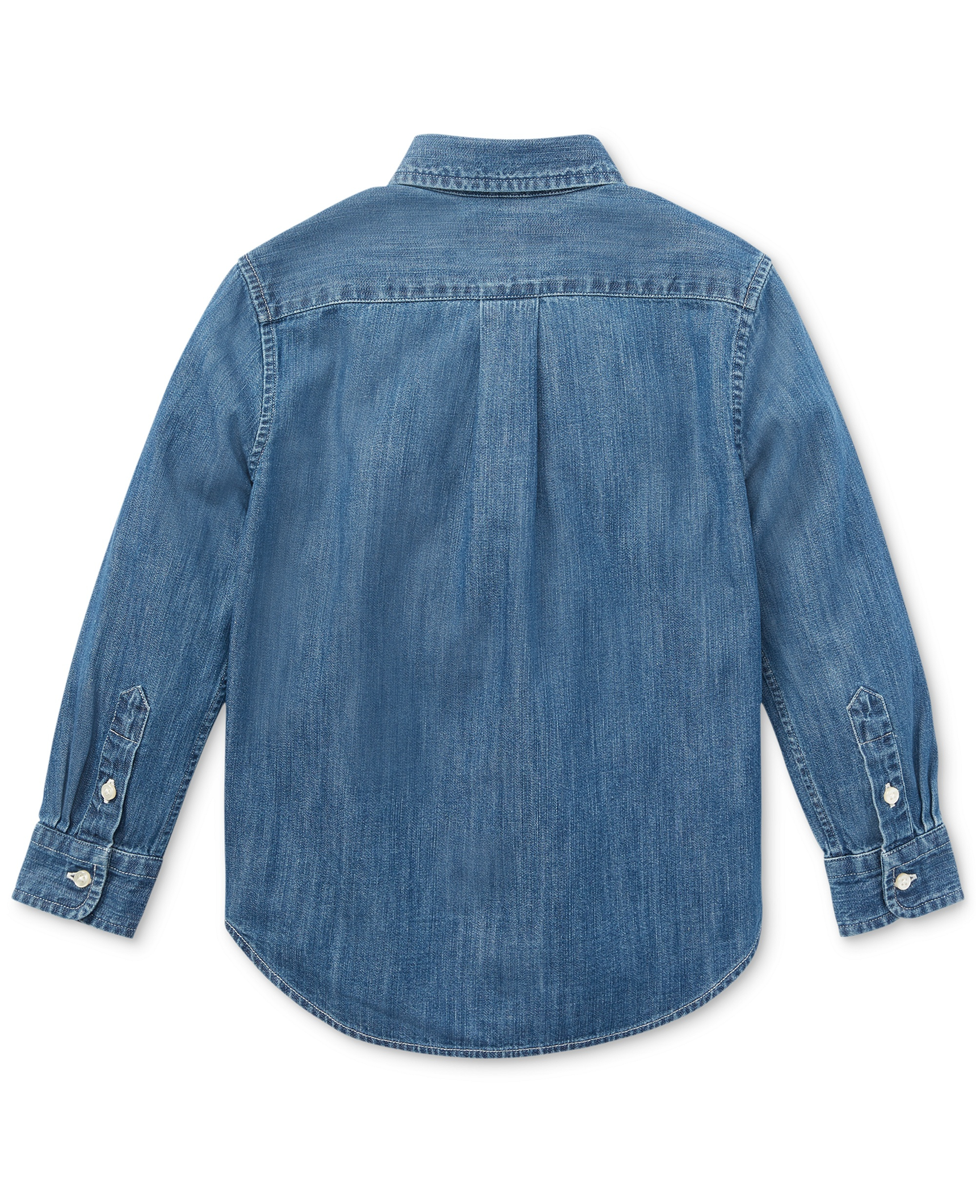 Polo Ralph Lauren Toddler and Little Boys Cotton Chambray Shirt - Dark Blue