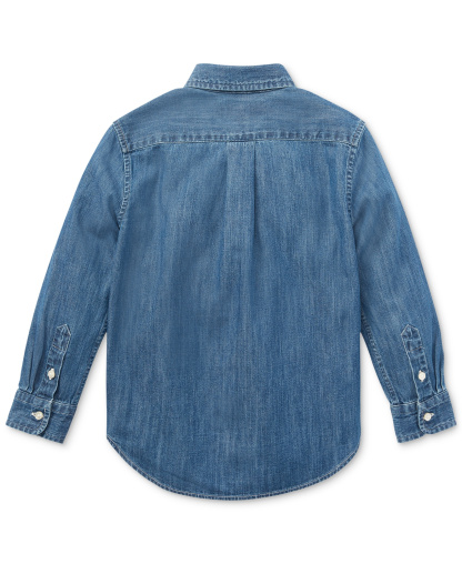 Polo Ralph Lauren Toddler and Little Boys Cotton Chambray Shirt - Dark Blue