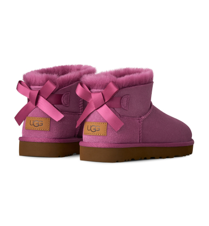 UGG® Women's Ultra Mini Bailey Bow Round Toe Booties - Dark Winterberry