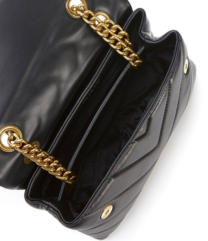 Kurt Geiger London Kensington Quilted Shoulder Bag - Black - view 3