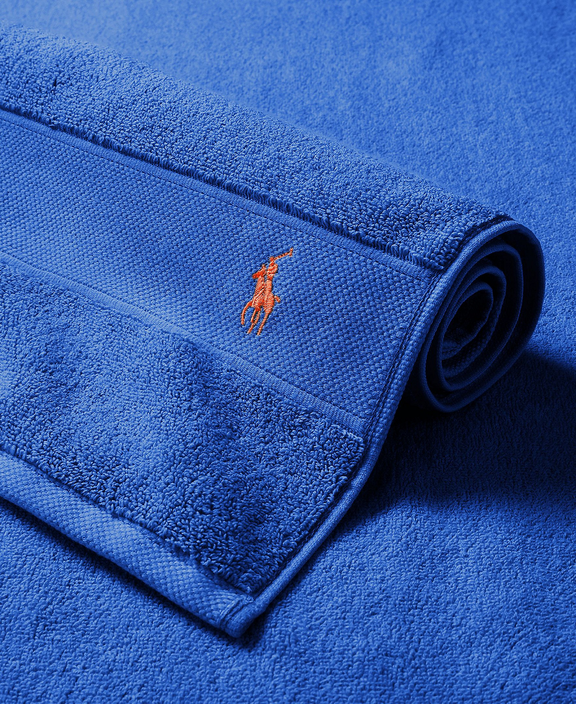 Polo Ralph Lauren Polo Player Cotton Bath Towel, 58" x 30" - New Iris Blue