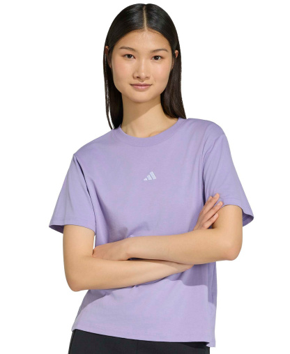 adidas Women's Short-Sleeve Cotton Crewneck Logo T-Shirt - Magic Lilac/white