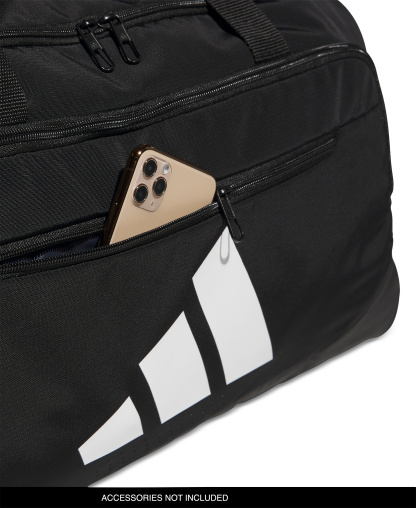 adidas Men's Medium Defender Logo Duffel Bag - Black