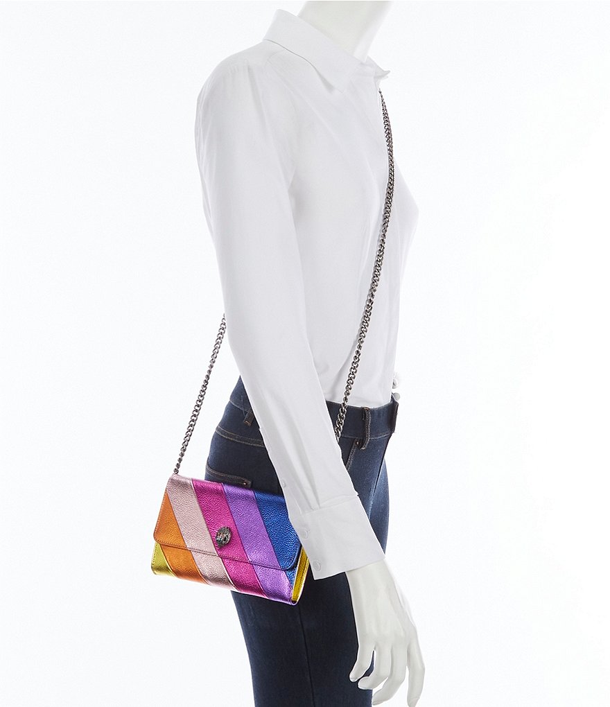 Kurt Geiger London Kensington Metallic Rainbow Crossbody Wallet - Multi - view 3