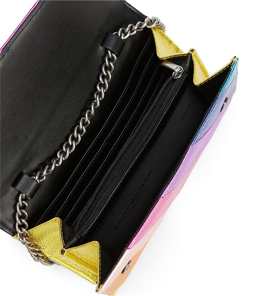 Kurt Geiger London Kensington Metallic Rainbow Crossbody Wallet - Multi - view 4