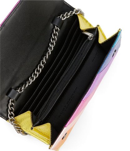 Kurt Geiger London Kensington Metallic Rainbow Crossbody Wallet - Multi - view 4