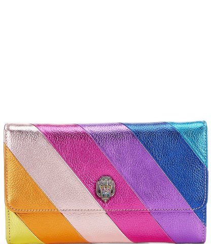 Kurt Geiger London Kensington Metallic Rainbow Crossbody Wallet - Multi - view 1