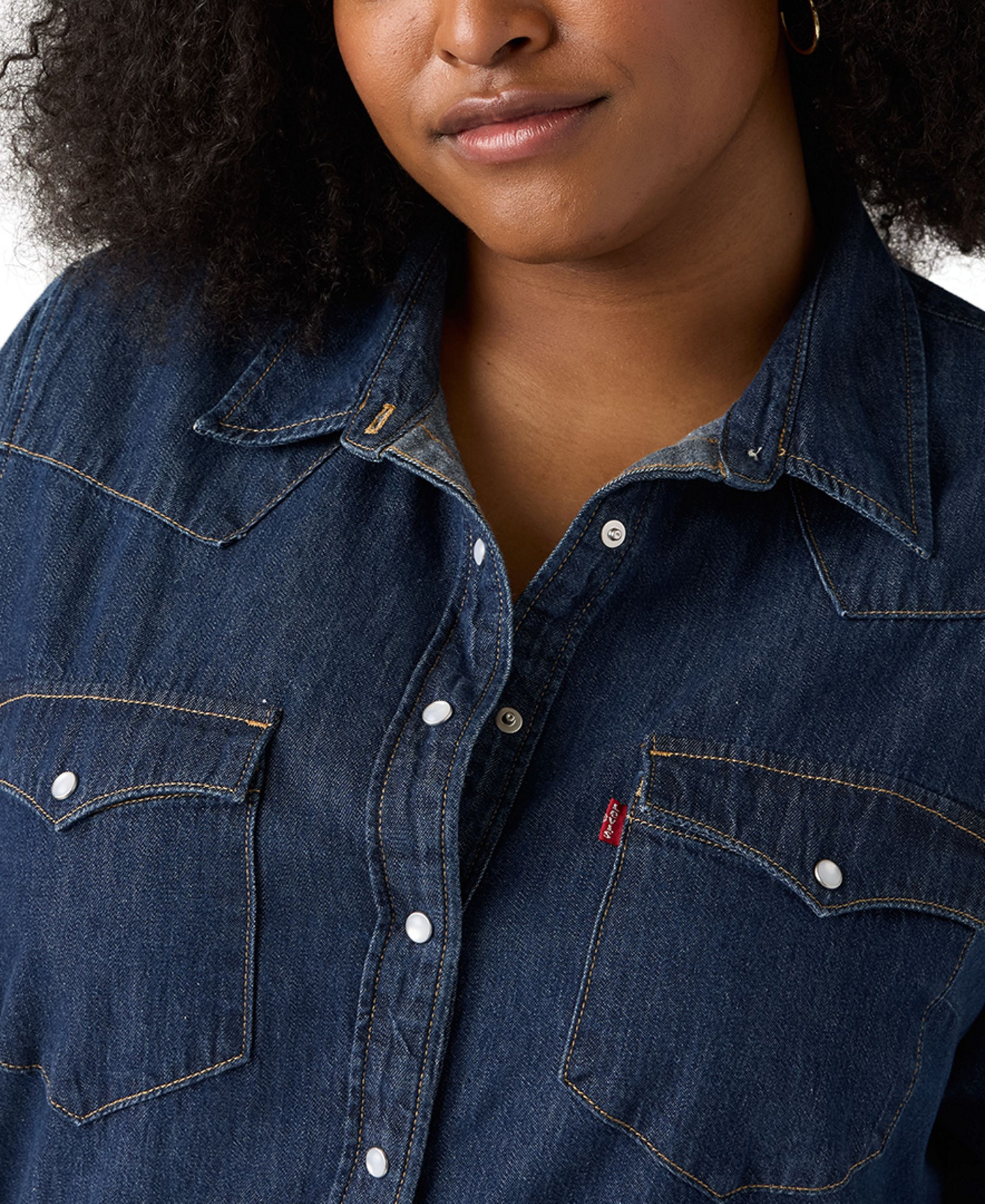 Levi's Trendy Plus Size Essential Western Cotton Shirt - Smokin Hot