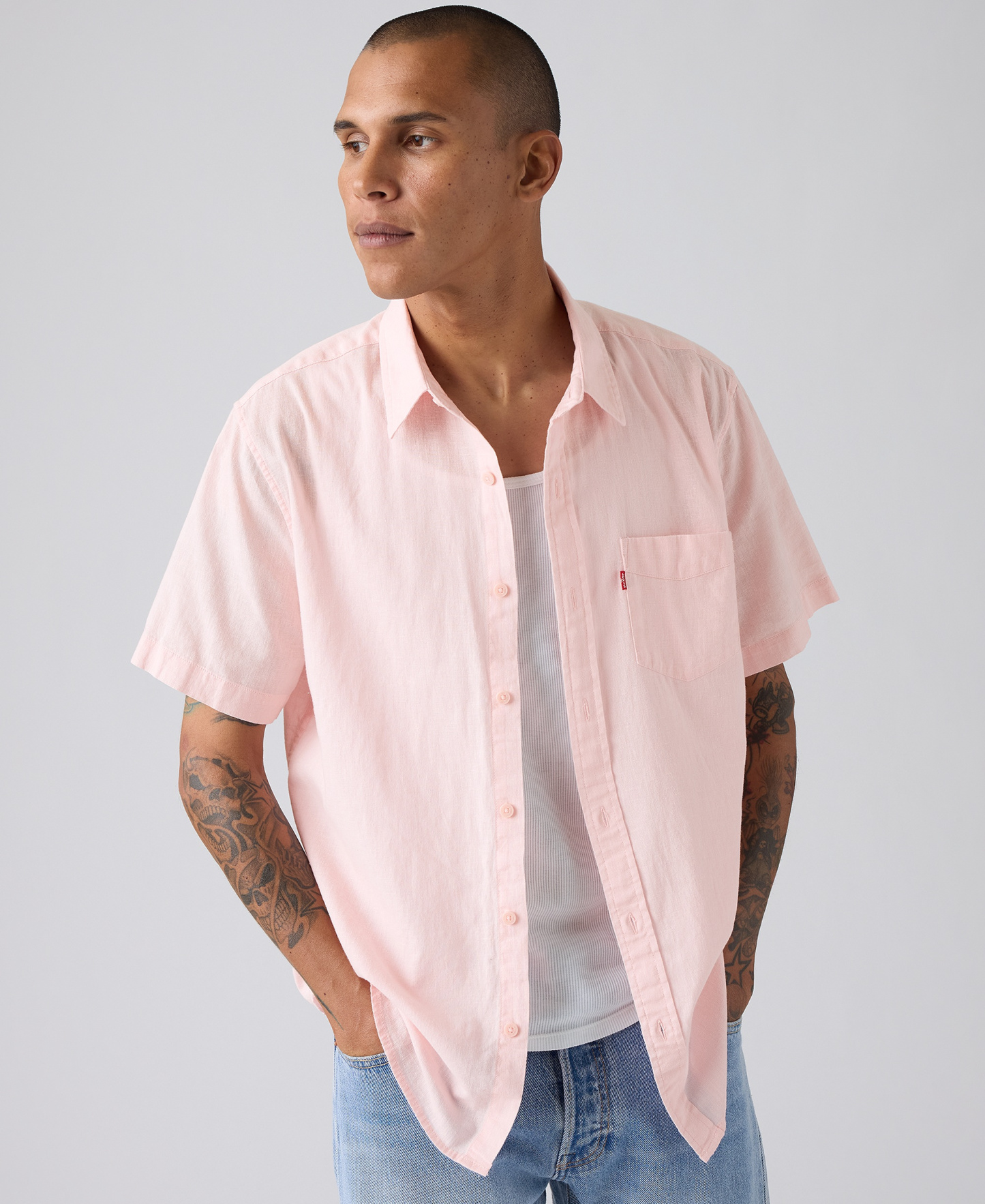 Levi's Men's Classic Pocket Short-Sleeve Shirt - Au Naturel
