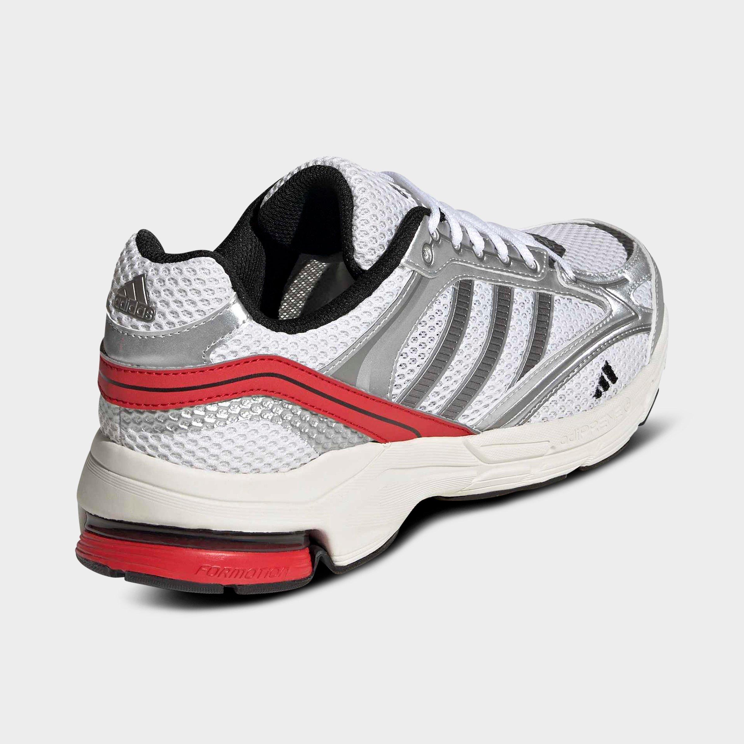 Men's adidas Spiritain 2000 Casual Shoes - Part 1 - White/Iron Metallic/Better Scarlet - Back view