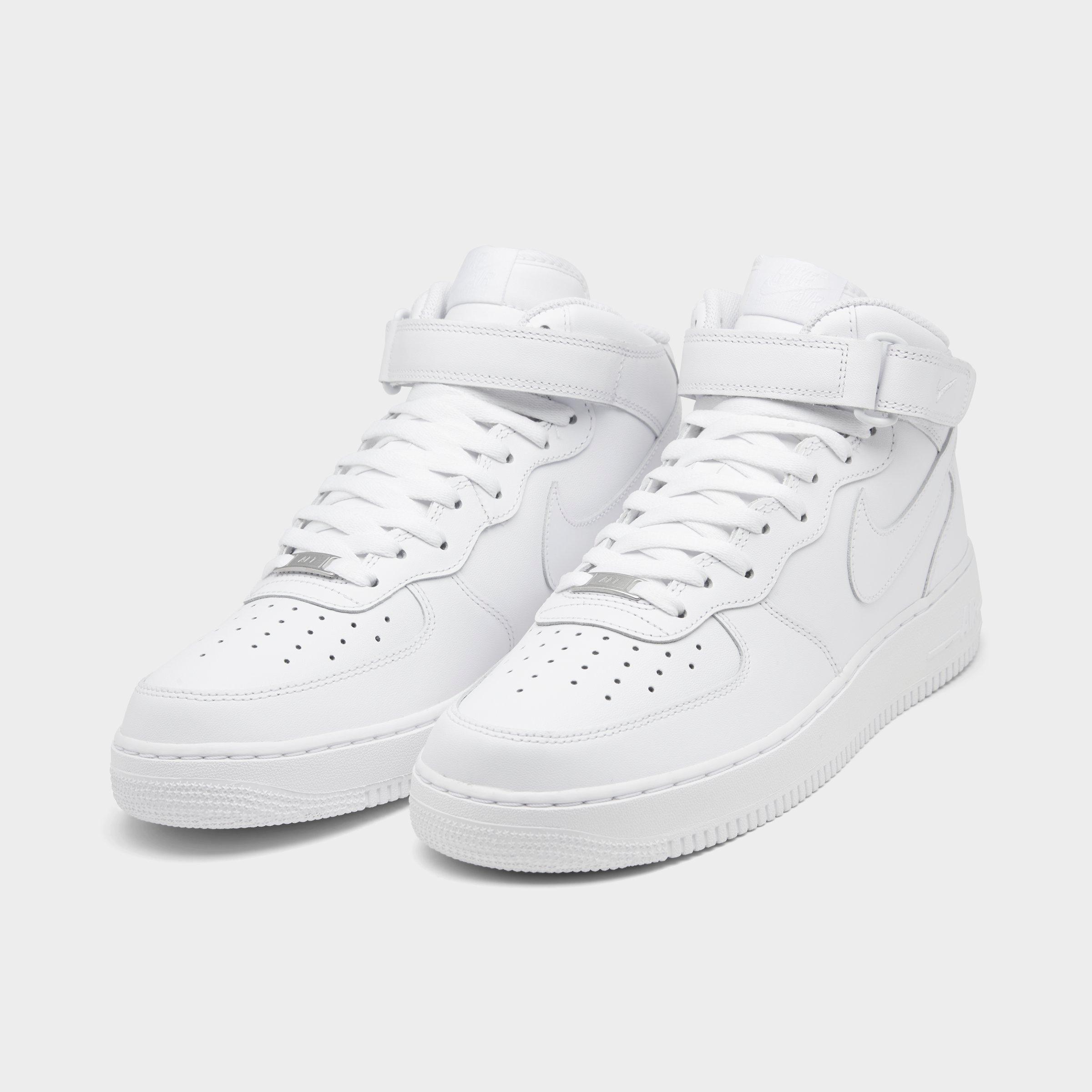 Men's Nithtke Air Force 1 Mid '07 Casual Shoes - White/White - Both shoes facing left