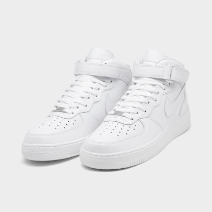 Men's Nithtke Air Force 1 Mid '07 Casual Shoes - White/White - Both shoes facing left