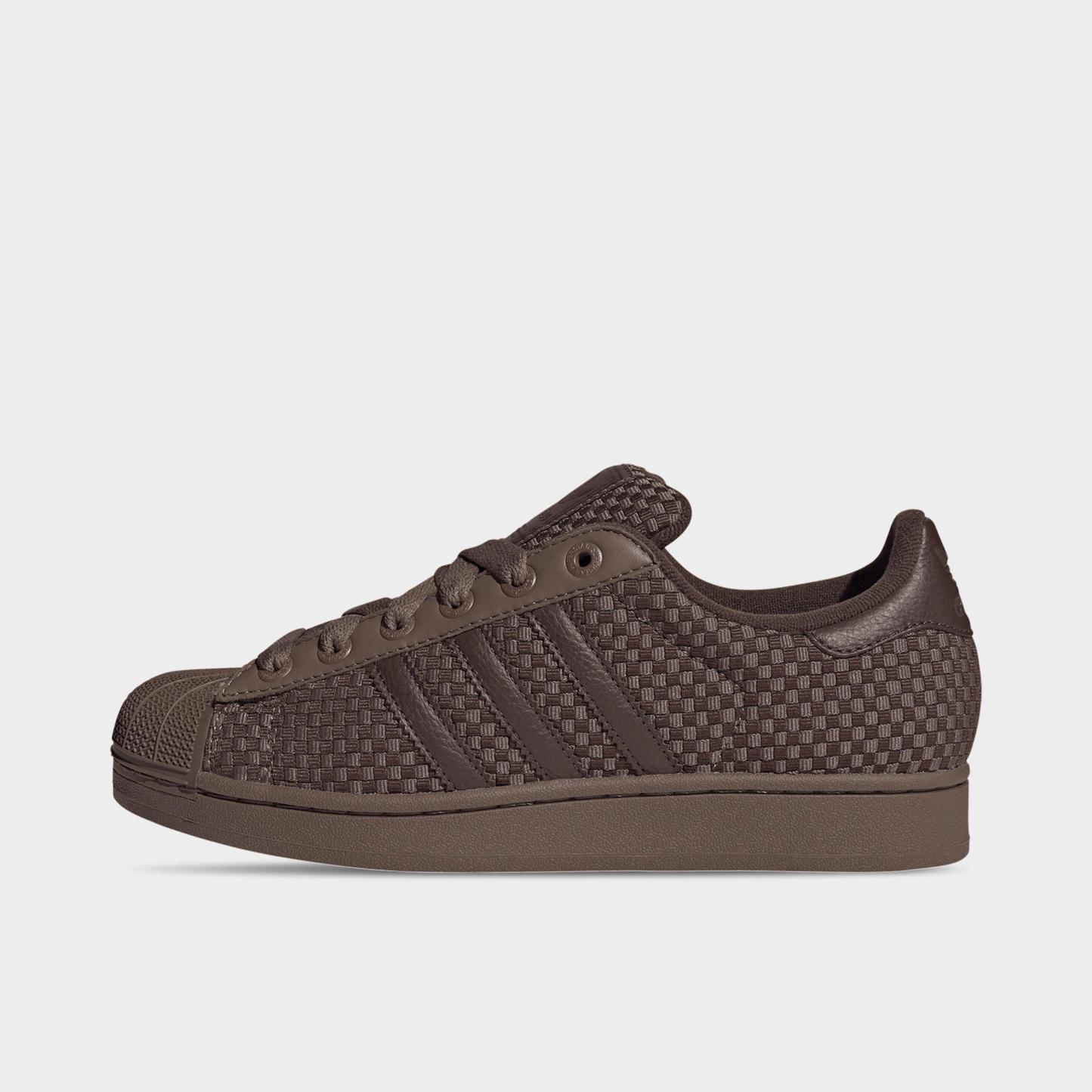 Men's adidas Originals Superstar II Casual Shoes - Part 1 - Earth Strata/Brown - Left shoe facing left. Outside of the shoe.
