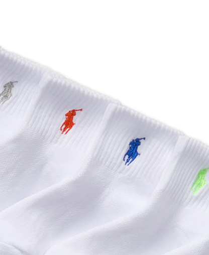 Polo Ralph Lauren Girls' 4-11 Sport Quarter Socks, 6-Pack - White
