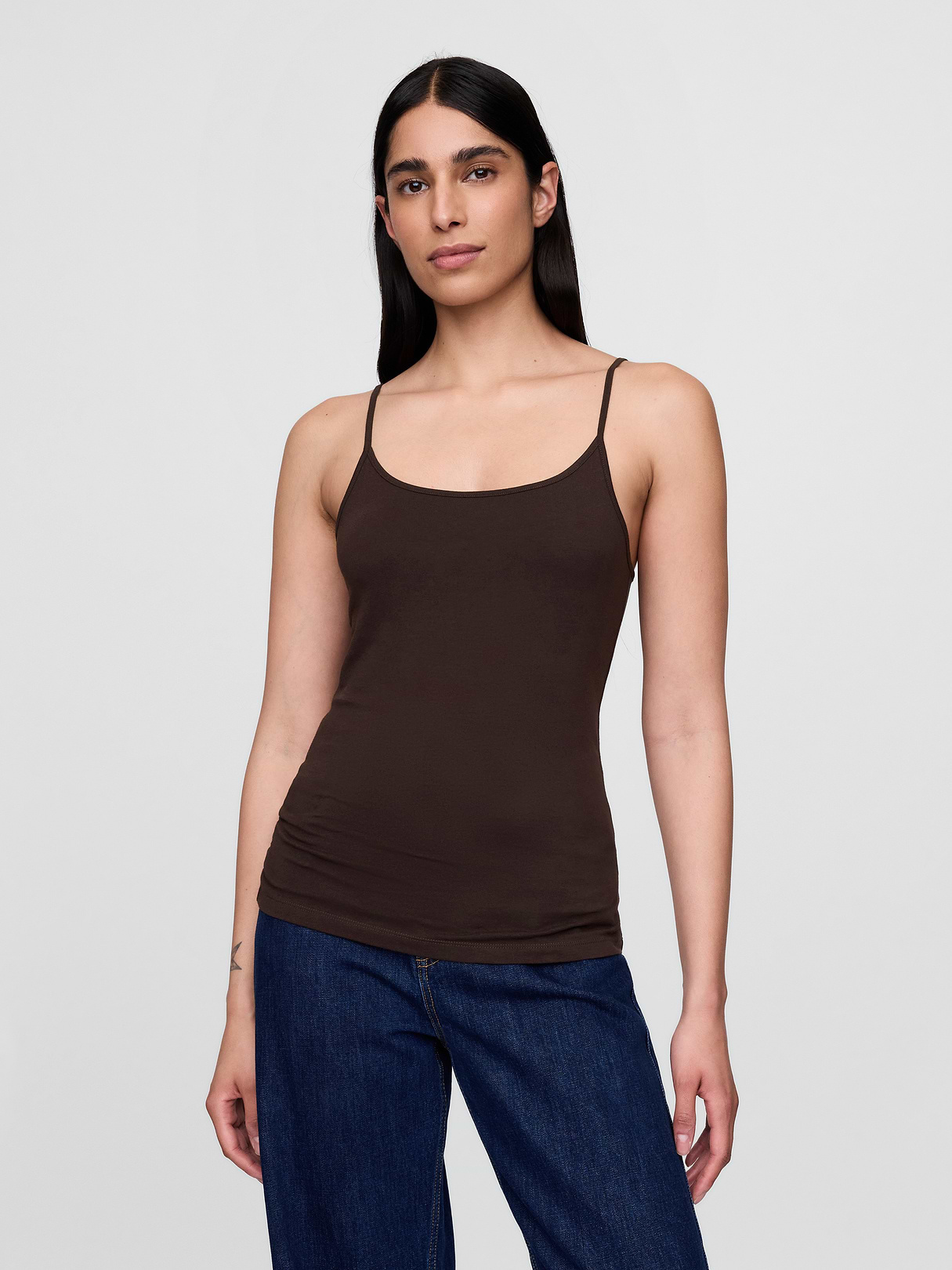 CloseKnit Basic Cami - Brown noir