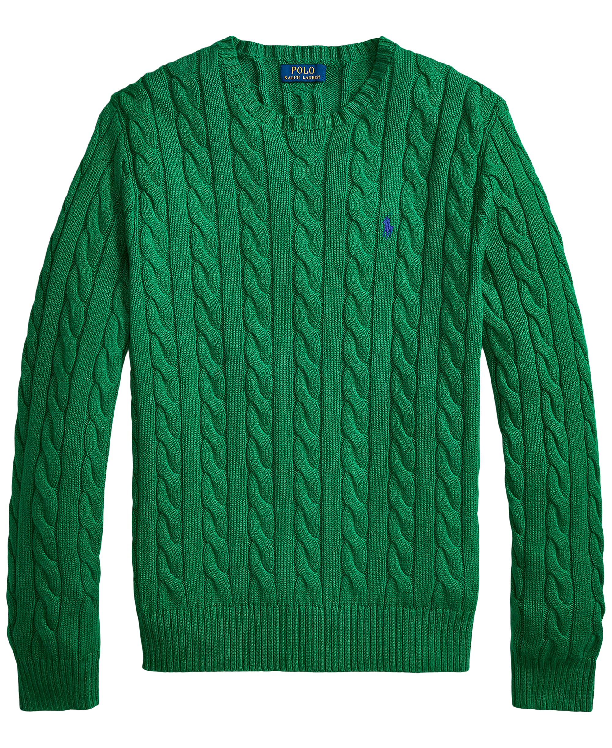 Polo Ralph Lauren Men's Cable-Knit Cotton Sweater - Erin Green