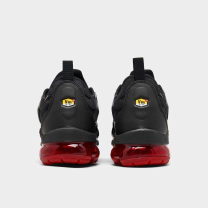 Men's Nithtke Air VaporMax Plus Running Shoes - Part 1 - Black/Light Smoke Grey/Magma Orange - Back view