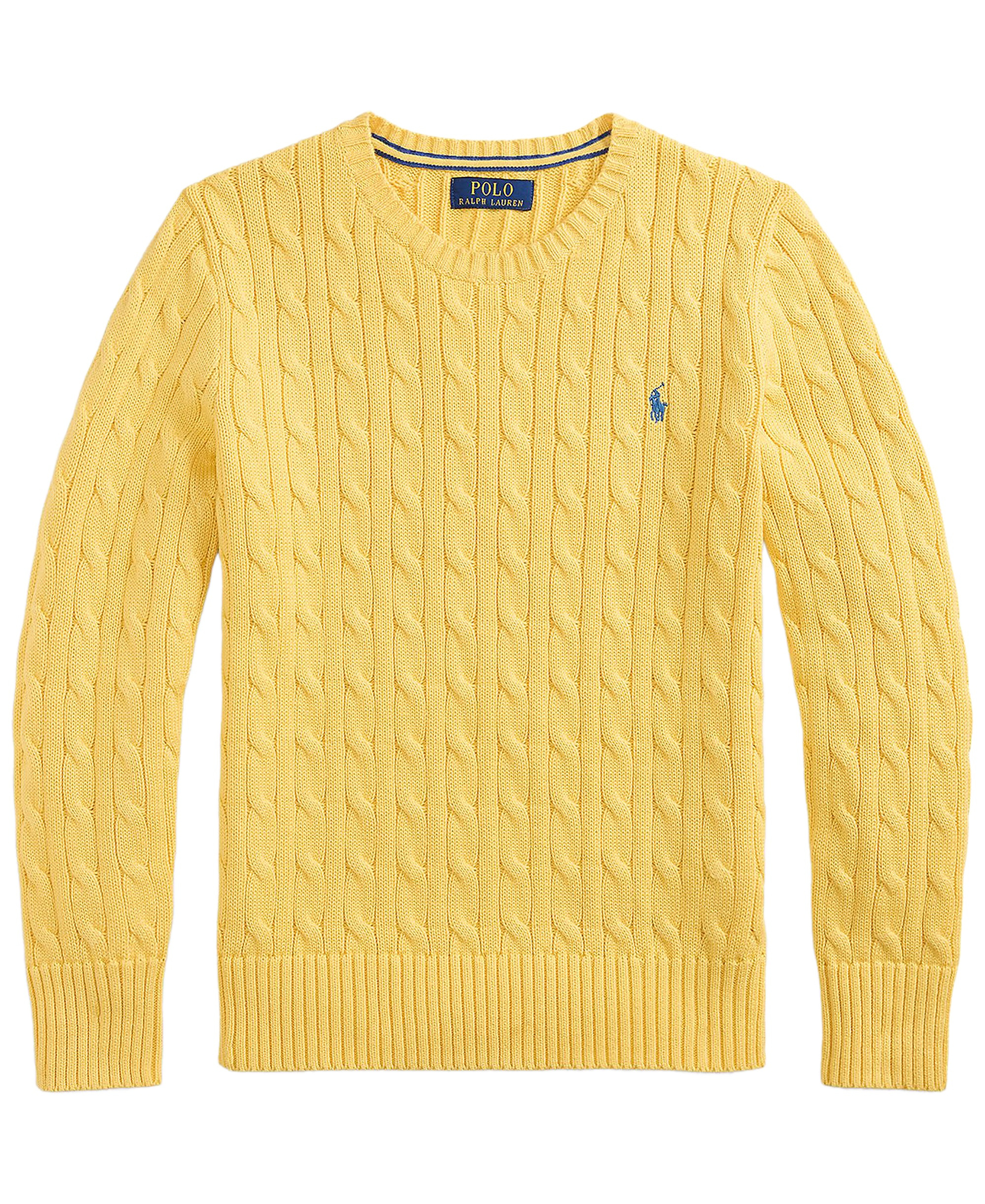 Polo Ralph Lauren Boys' 8-20 Cable-Knit Cotton Sweater - Beach Yellow
