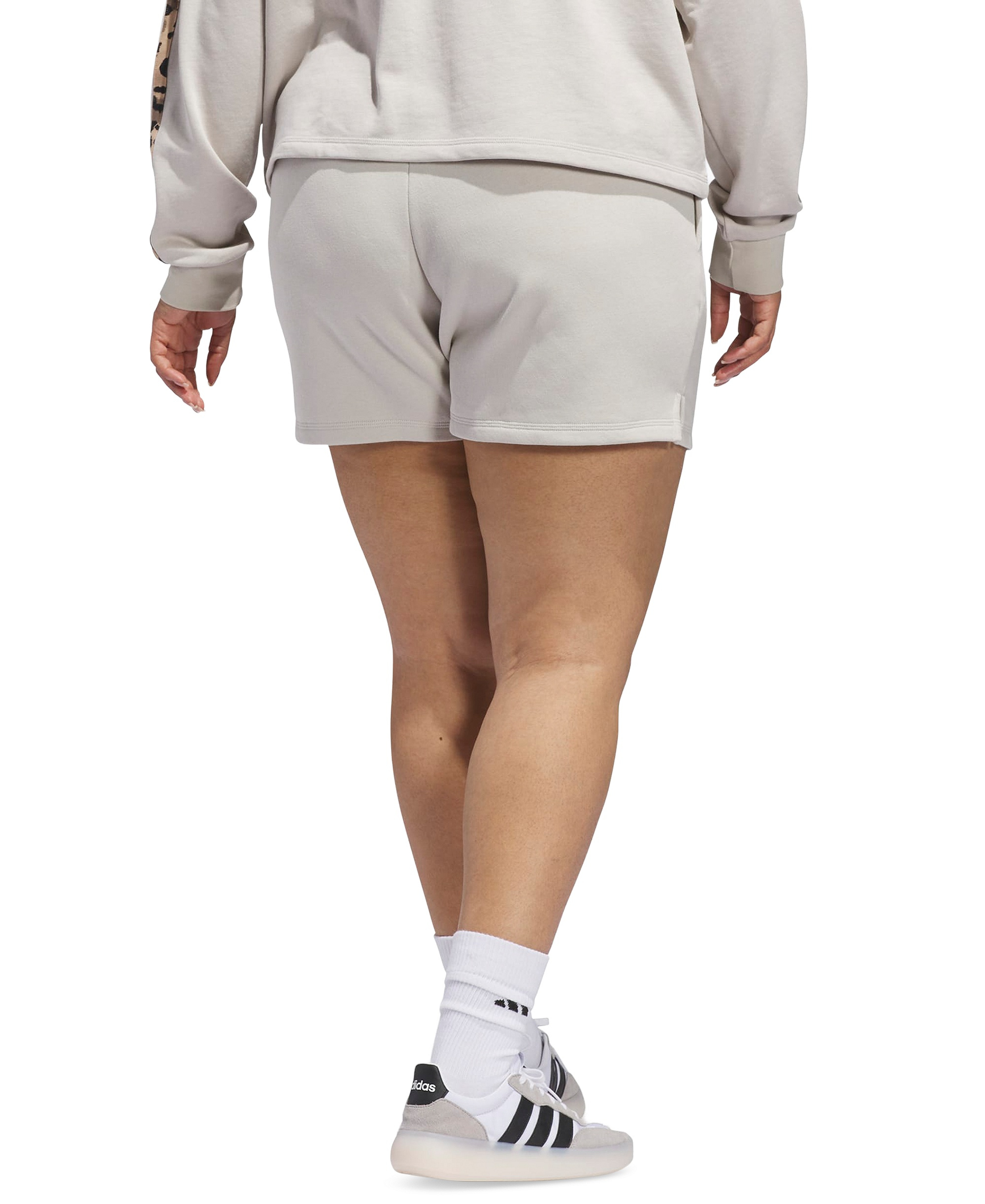 adidas Plus Size Essentials Small Logo Shorts - Wonder Alumina