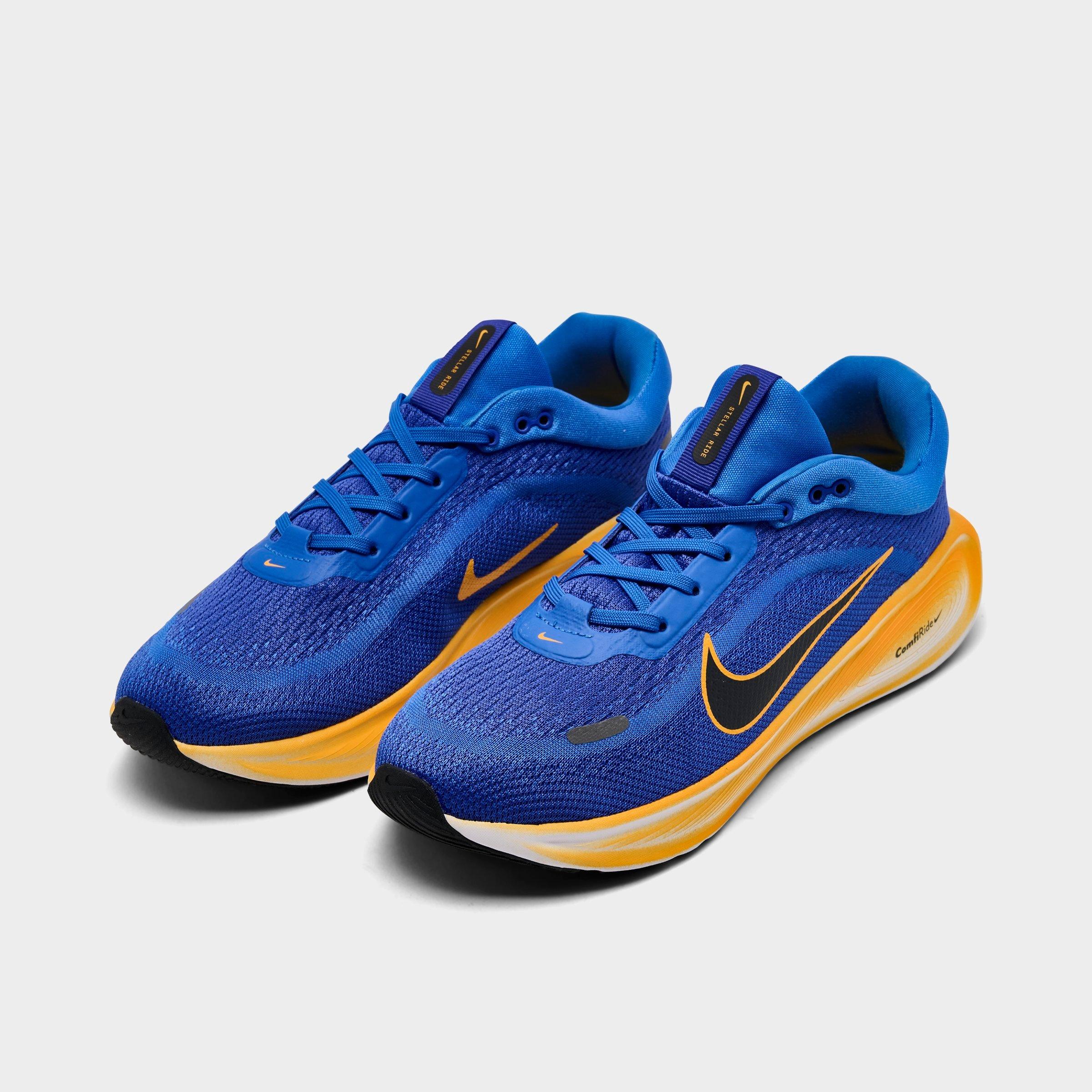 Big Kids' Nithtke Stellar Ride Running Shoes - Blue Crystal/Lapis/Volt Tint/Off Noir - Both shoes facing left