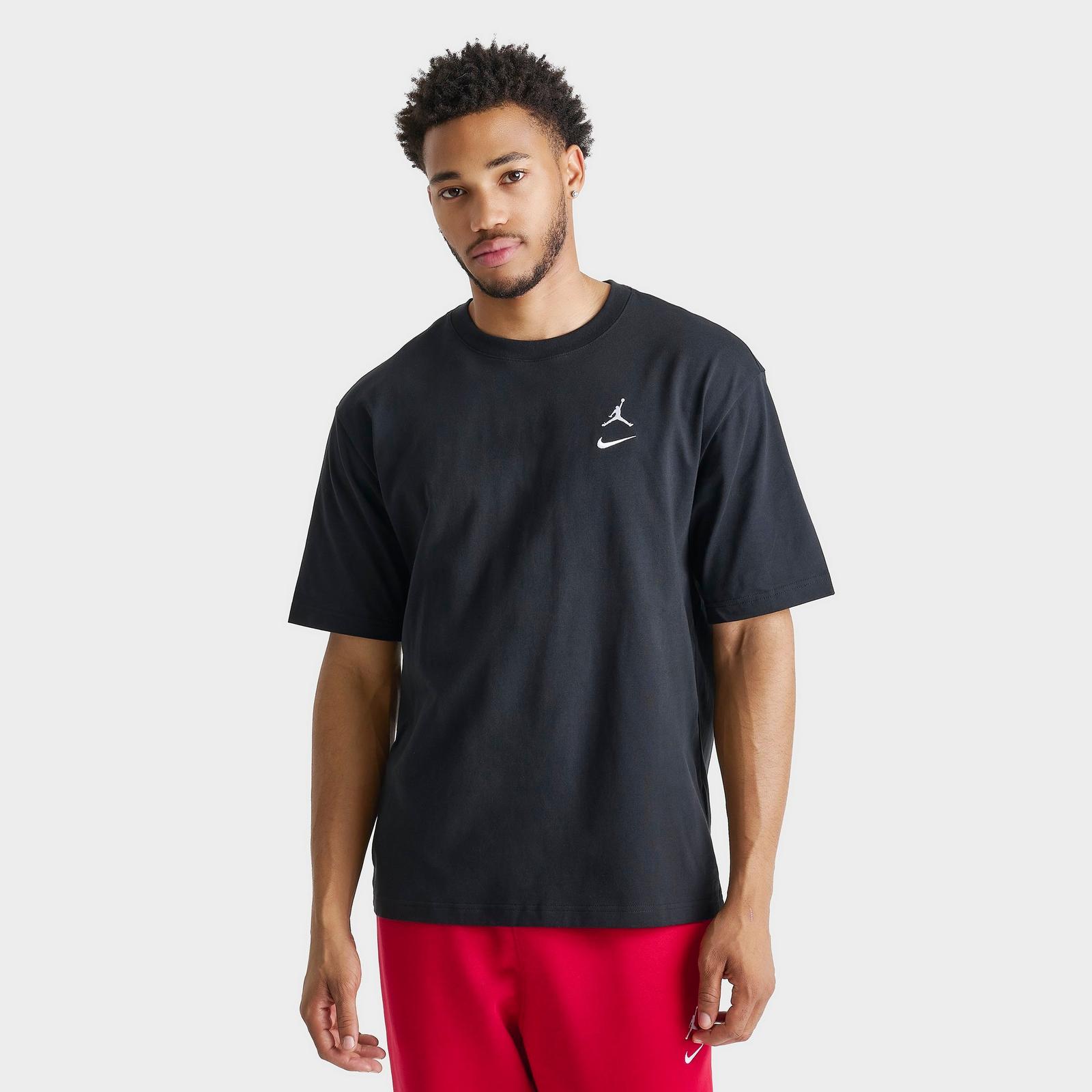 Men's Jordan Brooklyn Swoosh Logo T-Shirt - Black/White - view 1
