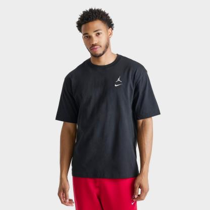 Men's Jordan Brooklyn Swoosh Logo T-Shirt - Black/White - view 1