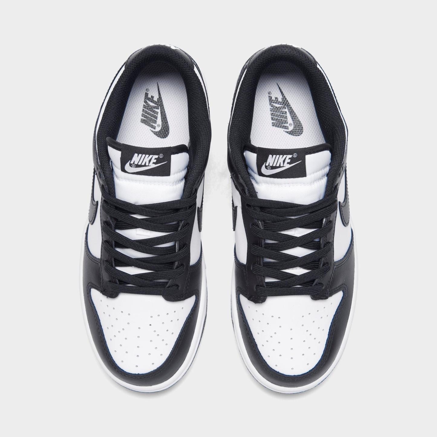 Women's Nithtke Dunk Low Retro Casual Shoes - White/Black/White - Top view