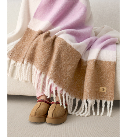 UGG® Simona Faux Mohair Throw, 50" x 70" - Rosetta Stripe